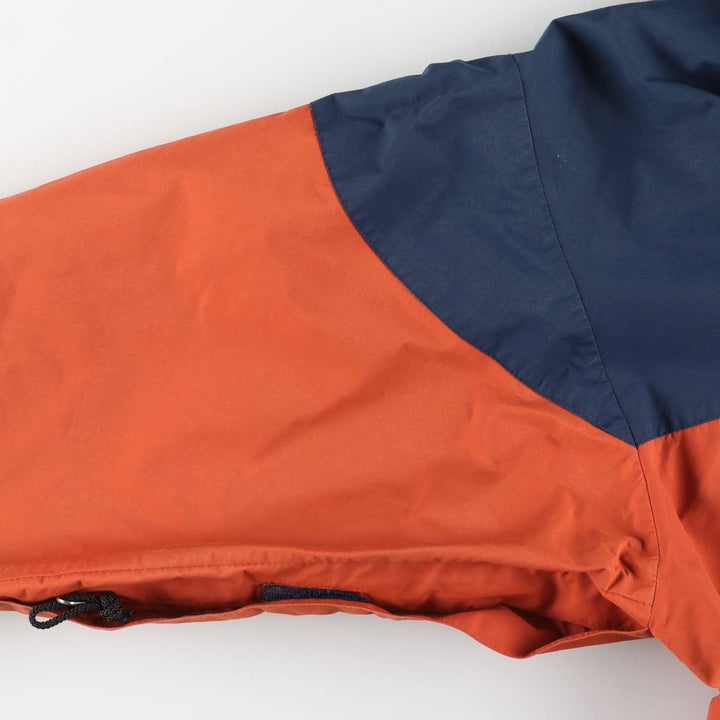 1980'S The North Face Navy Blue Tag GORE-TEX Mountain Parka Shell Jacket Made in USA Men's Medium Nylon (Gore-Tex) orange type Vintage Second Hand