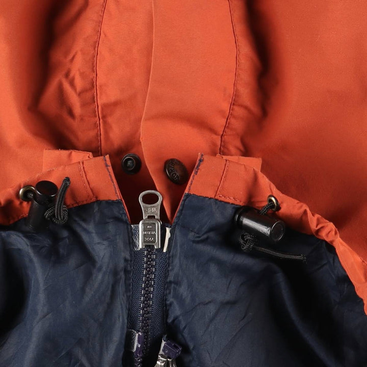 1980'S The North Face Navy Blue Tag GORE-TEX Mountain Parka Shell Jacket Made in USA Men's Medium Nylon (Gore-Tex) orange type Vintage Second Hand