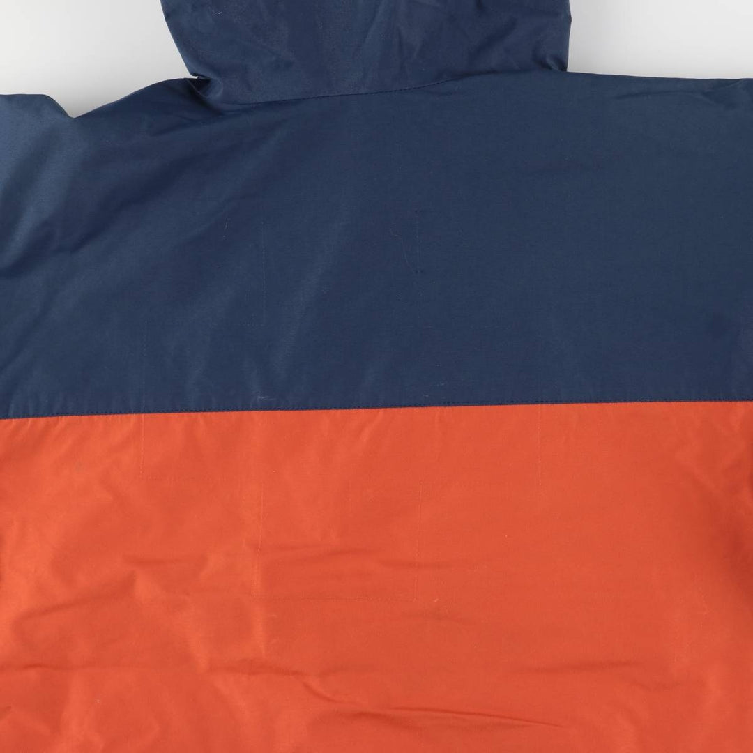 1980'S The North Face Navy Blue Tag GORE-TEX Mountain Parka Shell Jacket Made in USA Men's Medium Nylon (Gore-Tex) orange type Vintage Second Hand