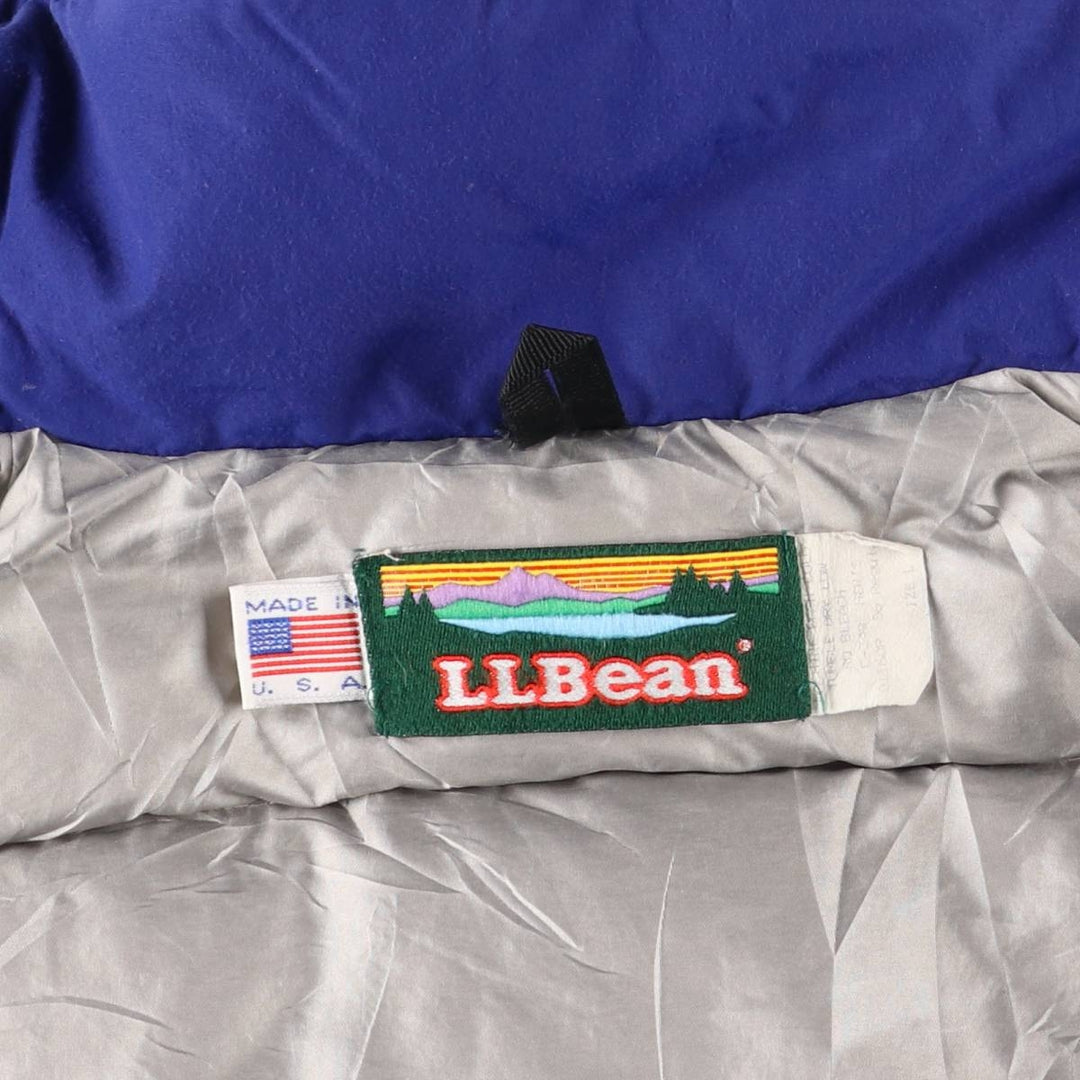 Vintage LLBean Men's Down Jacket (Size L, Made in USA) from the 1980'S to 1990s Nylon Blue type light blue Vintage Second Hand