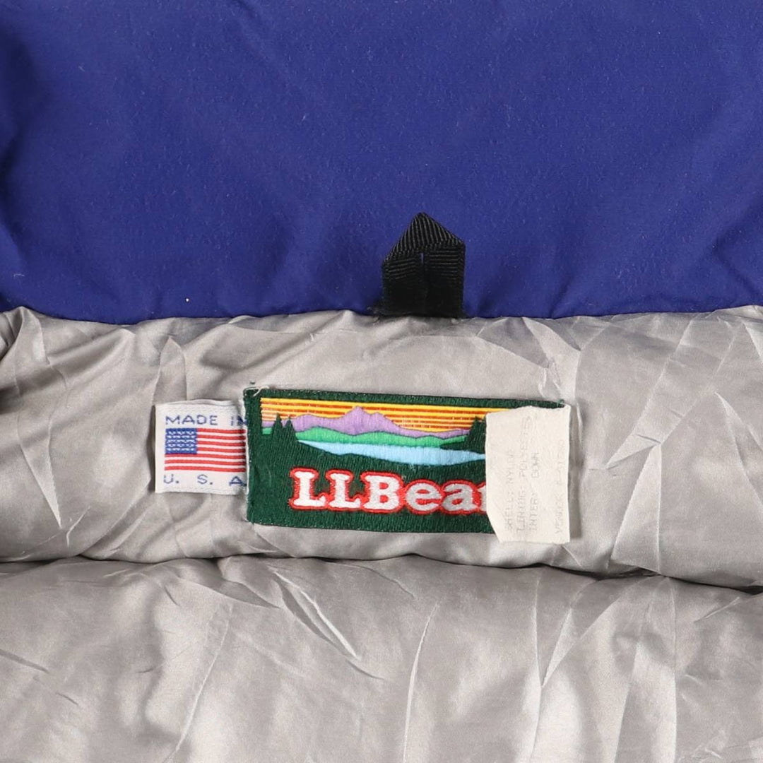 Vintage LLBean Men's Down Jacket (Size L, Made in USA) from the 1980'S to 1990s Nylon Blue type light blue Vintage Second Hand