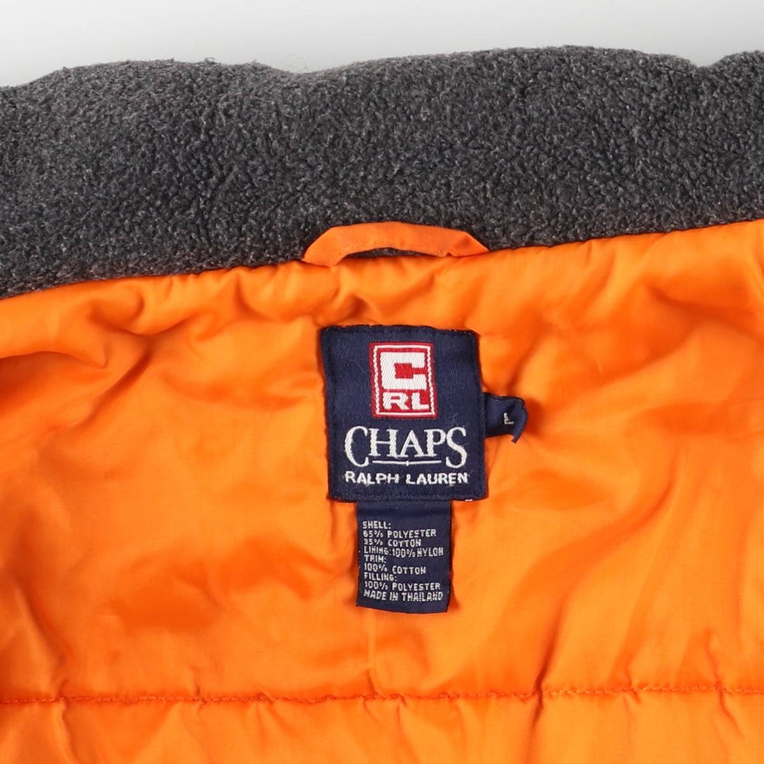 Ralph Lauren CHAPS padded puffer jacket, men's size L polyester Green type dark green Vintage Second Hand