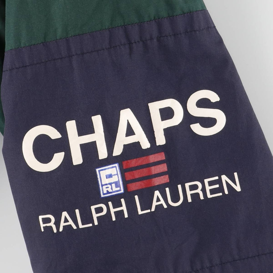 Ralph Lauren CHAPS padded puffer jacket, men's size L polyester Green type dark green Vintage Second Hand