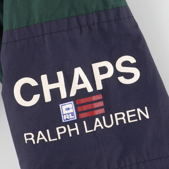 Ralph Lauren CHAPS padded puffer jacket, men's size L polyester Green type dark green Vintage Second Hand