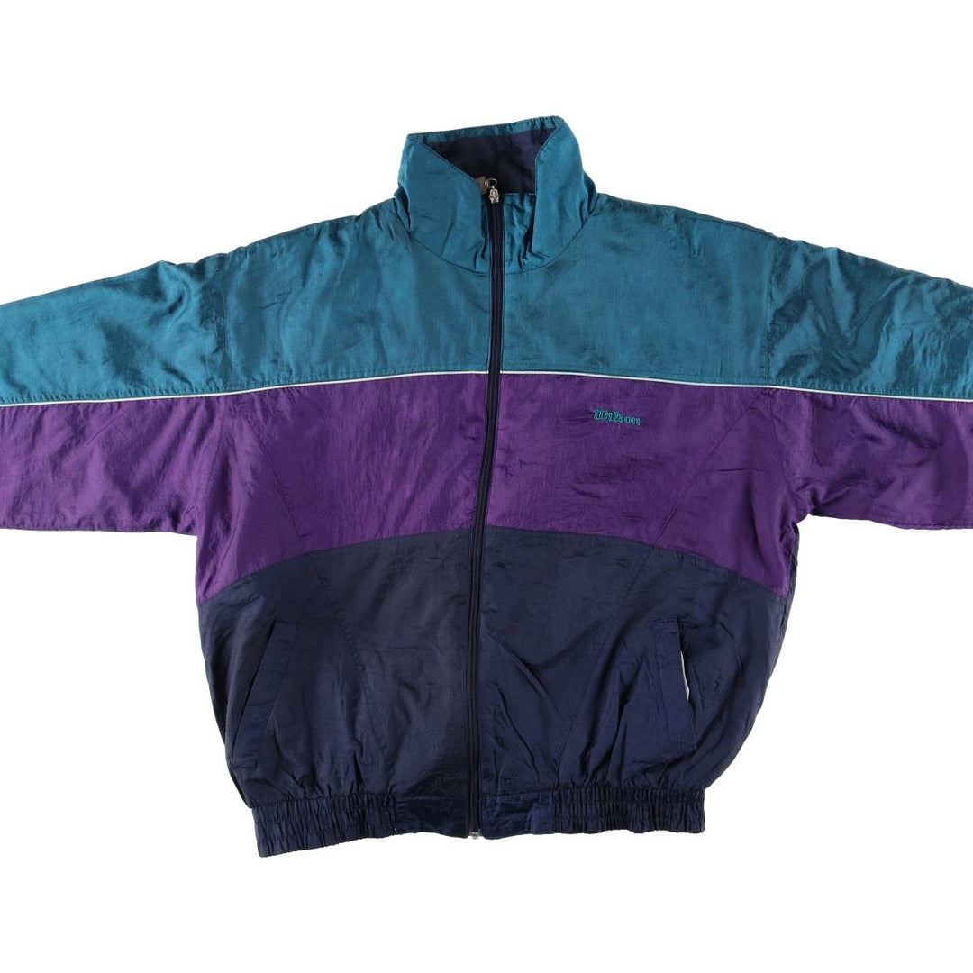 Wilson Nylon Jacket, Men's Size L Nylon blue type Vintage Second Hand