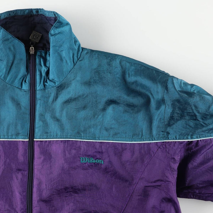 Wilson Nylon Jacket, Men's Size L Nylon blue type Vintage Second Hand