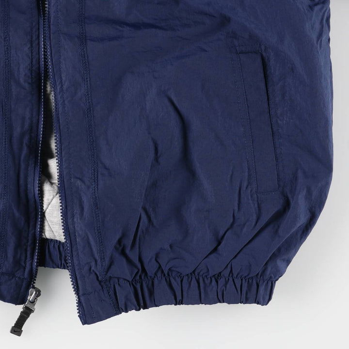 90'S Nike Back Logo Padded Hoodie Puffer Jacket, Men's Size Medium, Vintage Nylon navy blue type Vintage Second Hand