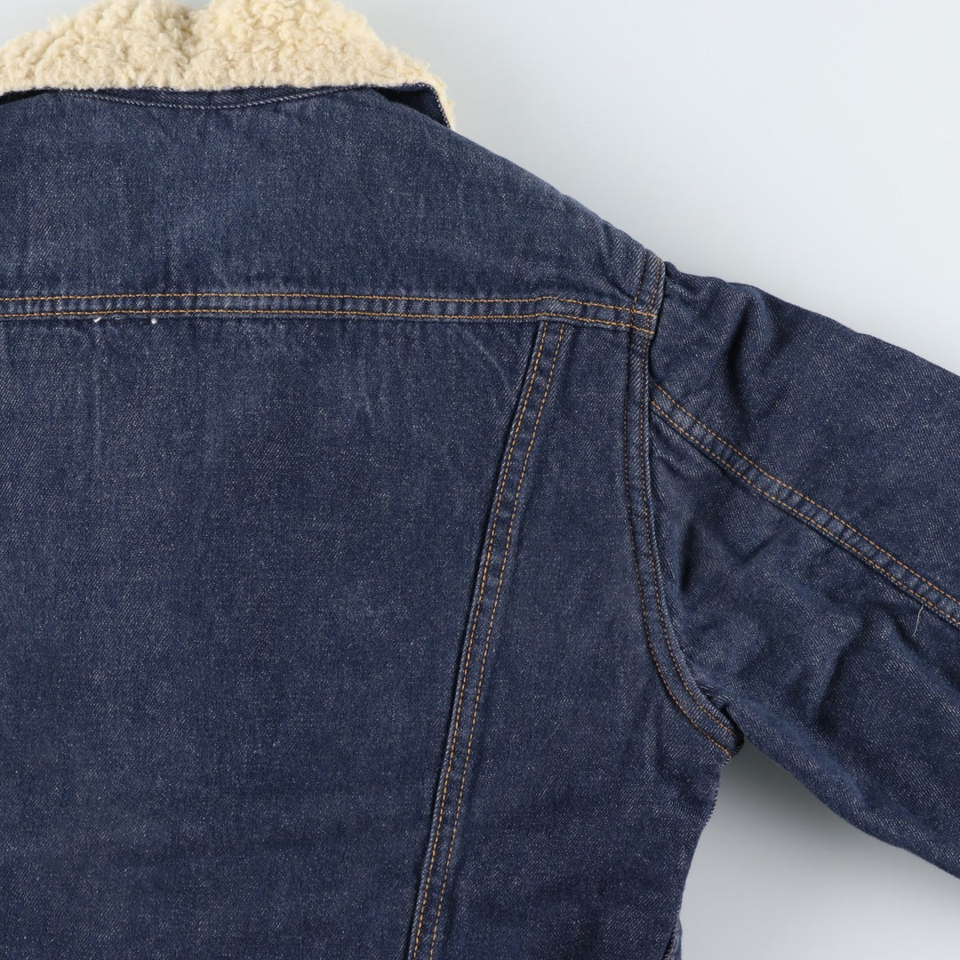 1970'S Sears ROEBUCKS Denim Boa Jacket, Men's Size Medium unclear blue type Vintage Second Hand