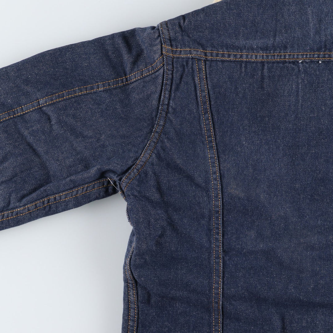 1970'S Sears ROEBUCKS Denim Boa Jacket, Men's Size Medium unclear blue type Vintage Second Hand