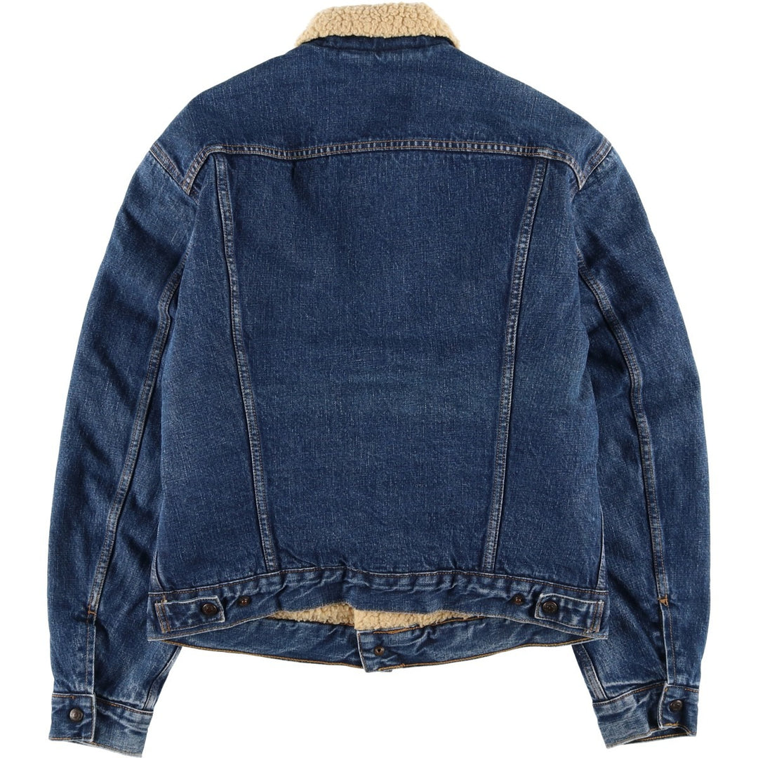 90'S Levi's 71500-04 Denim Boa Jacket, Made in Italy, Men's Size L, Vintage cotton blue type Vintage Second Hand