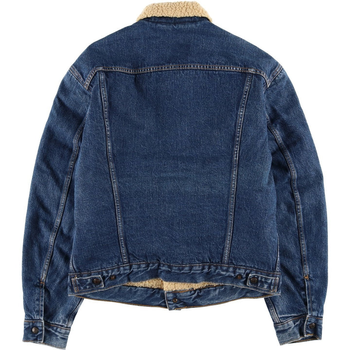 90'S Levi's 71500-04 Denim Boa Jacket, Made in Italy, Men's Size L, Vintage cotton blue type Vintage Second Hand