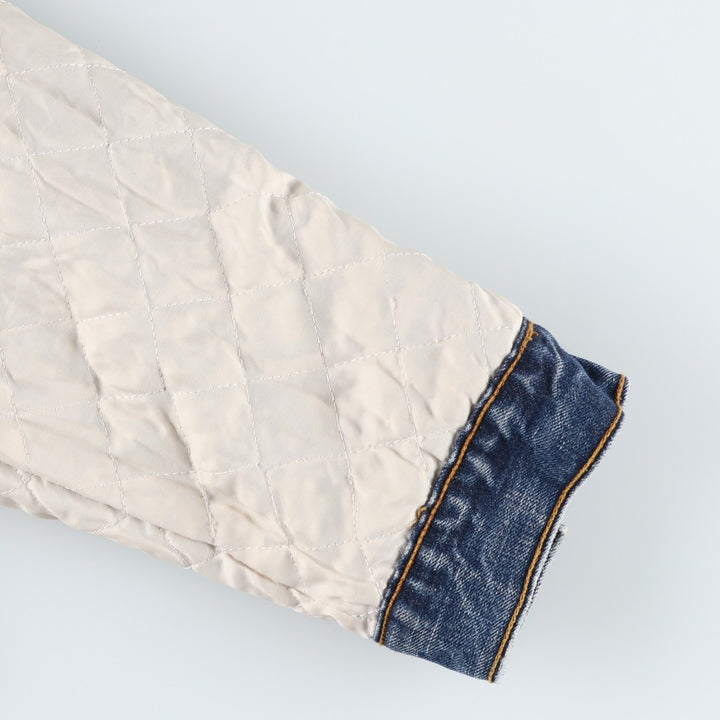 90'S Levi's 71500-04 Denim Boa Jacket, Made in Italy, Men's Size L, Vintage cotton blue type Vintage Second Hand