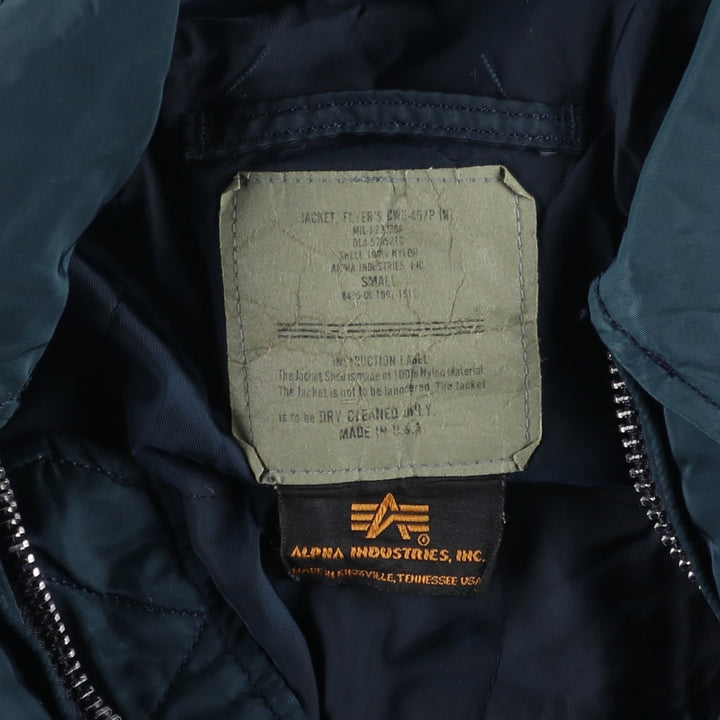 90'S Alpha CWU-45 Nylon navy blue type Vintage Second Hand