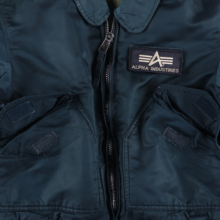 90'S Alpha CWU-45 Nylon navy blue type Vintage Second Hand