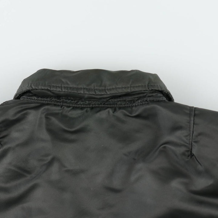 Civilian-made Schott CWU-R type padded military flight jacket, large size (equivalent to men's L). Nylon Khaki type Vintage Second Hand