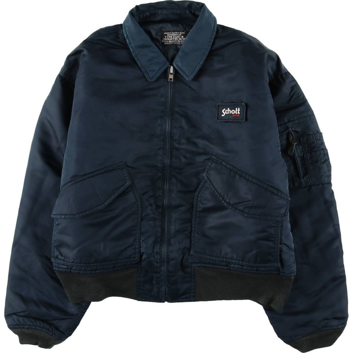 Civilian Schott CWU-R Type Padded Military Flight Jacket, Men's Size XL unclear navy blue type Vintage Second Hand