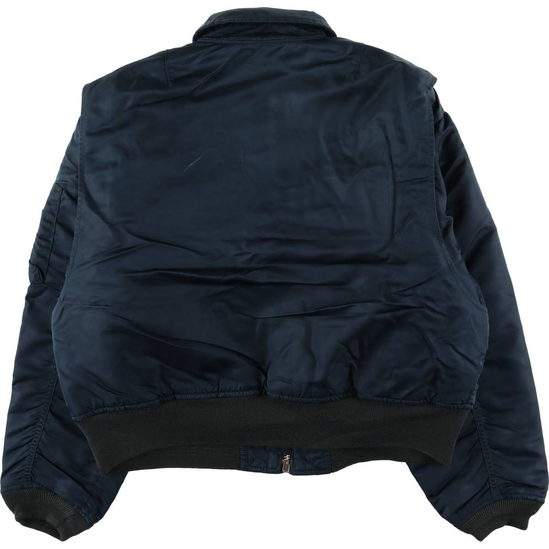 Civilian Schott CWU-R Type Padded Military Flight Jacket, Men's Size XL unclear navy blue type Vintage Second Hand