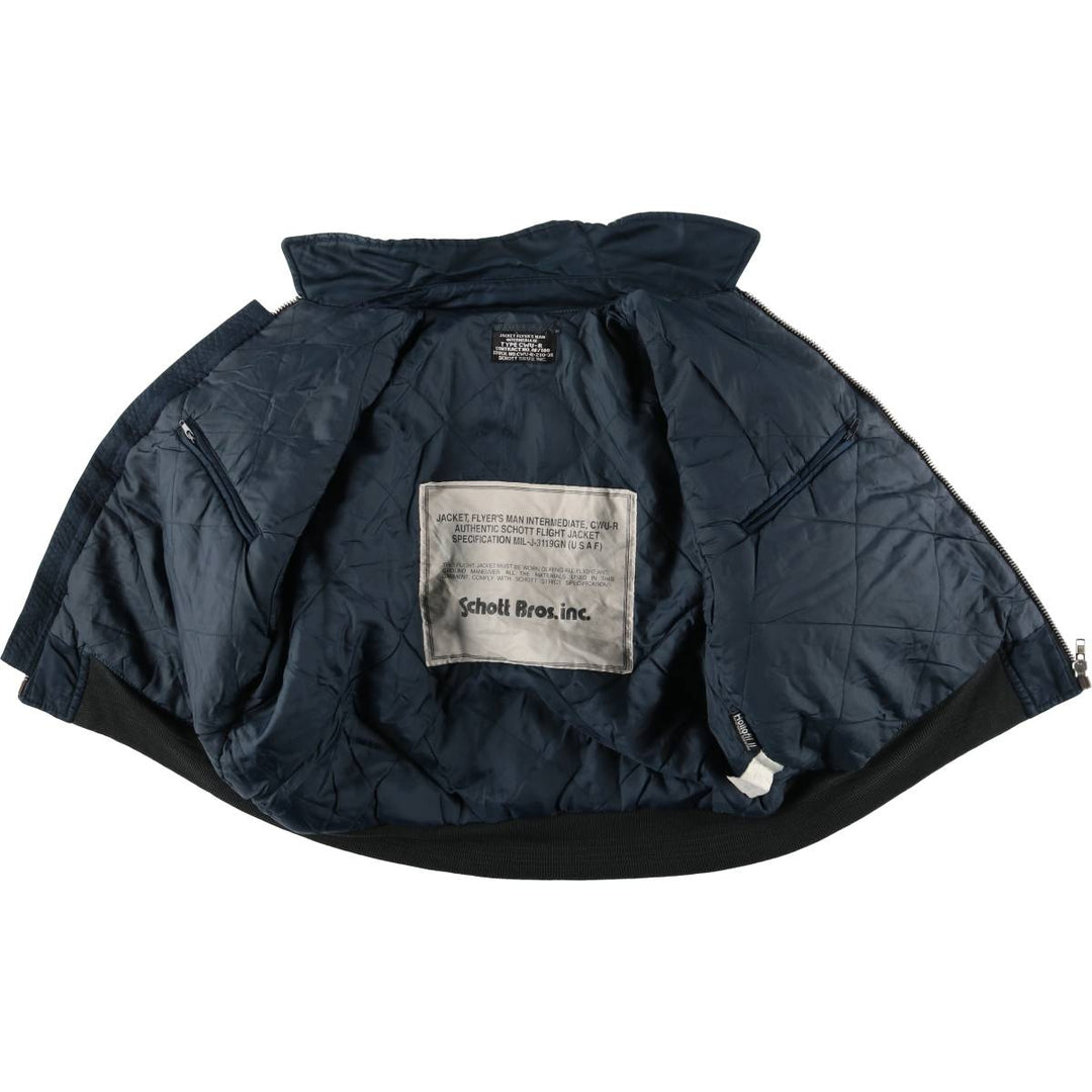 Civilian Schott CWU-R Type Padded Military Flight Jacket, Men's Size XL unclear navy blue type Vintage Second Hand