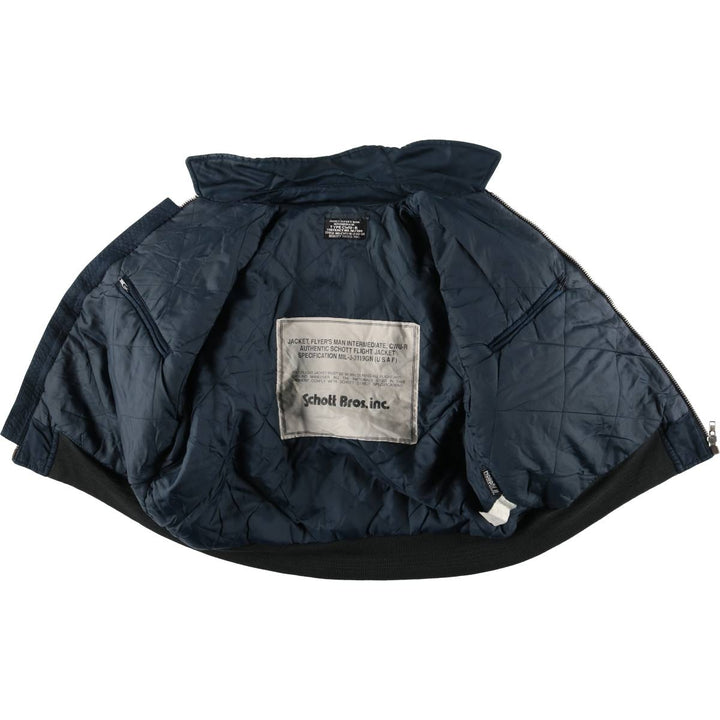 Civilian Schott CWU-R Type Padded Military Flight Jacket, Men's Size XL unclear navy blue type Vintage Second Hand
