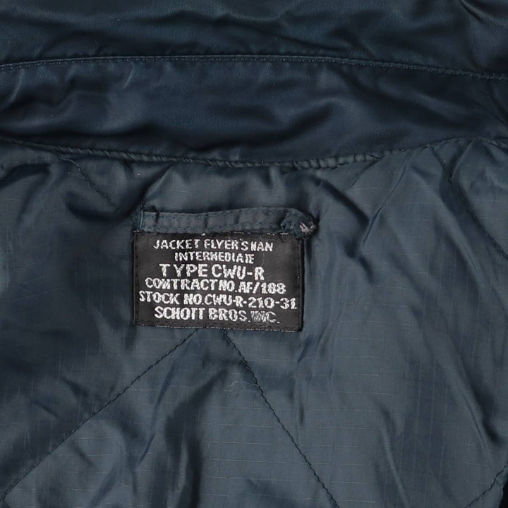 Civilian Schott CWU-R Type Padded Military Flight Jacket, Men's Size XL unclear navy blue type Vintage Second Hand