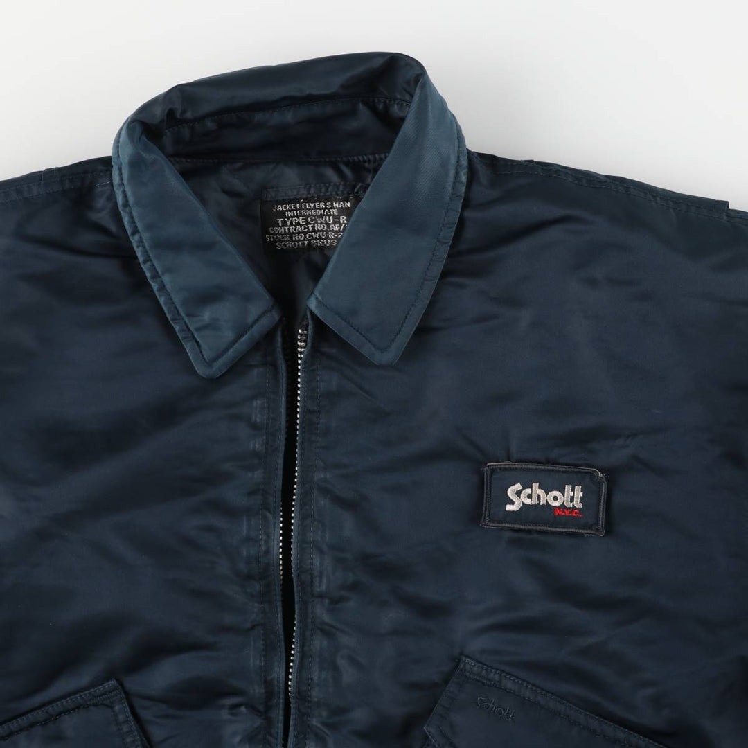 Civilian Schott CWU-R Type Padded Military Flight Jacket, Men's Size XL unclear navy blue type Vintage Second Hand