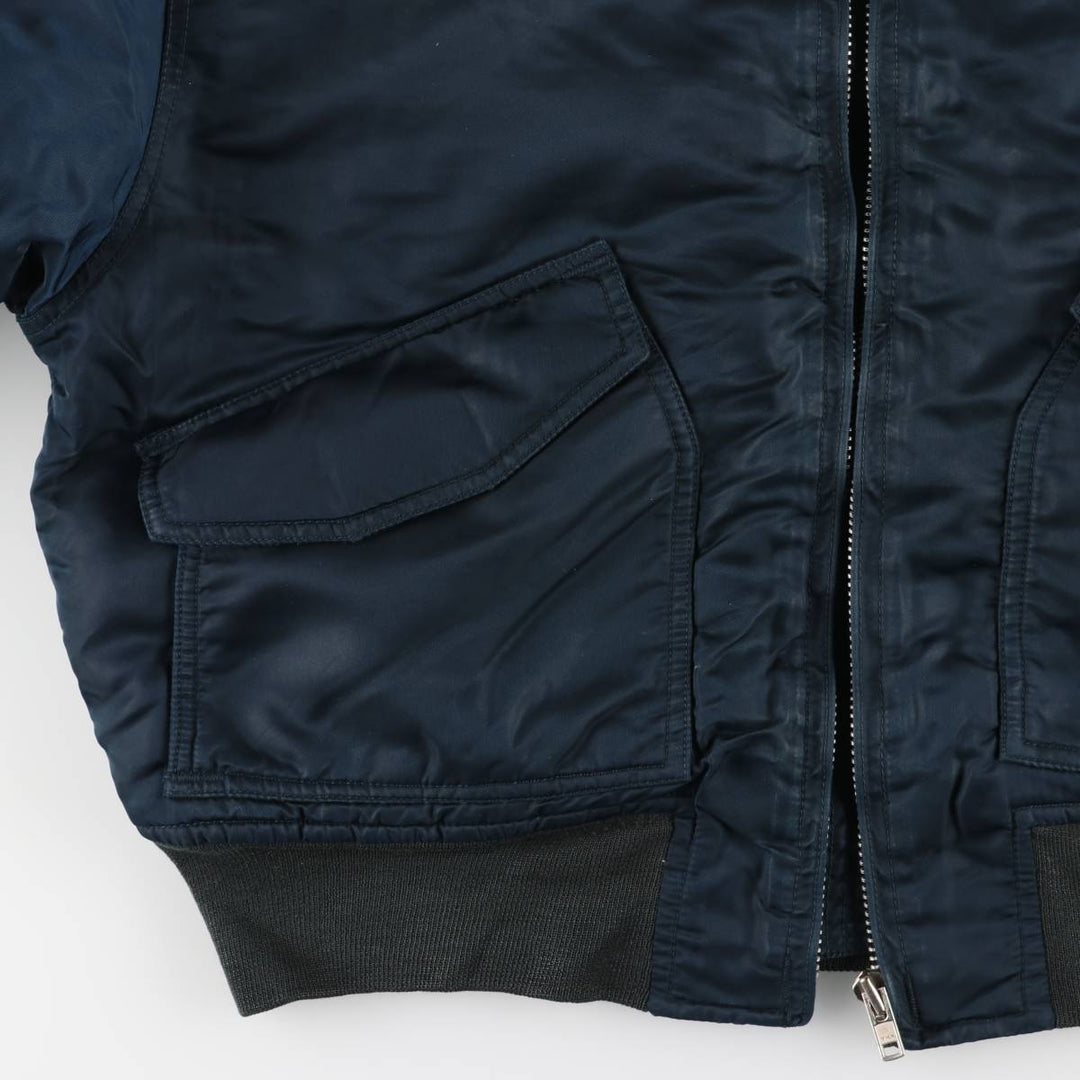 Civilian Schott CWU-R Type Padded Military Flight Jacket, Men's Size XL unclear navy blue type Vintage Second Hand