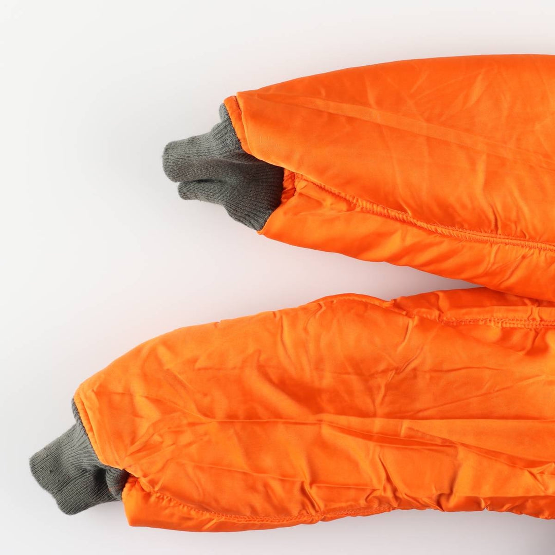 90'S civilian Alpha MA-1 style padded military flight jacket, made in the USA, small, men's size S Nylon Khaki type Vintage Second Hand