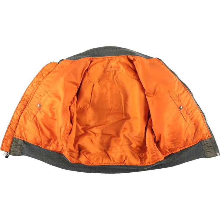 Civilian Alpha MA-1 style padded military flight jacket, medium, men's size M unclear Khaki type Vintage Second Hand