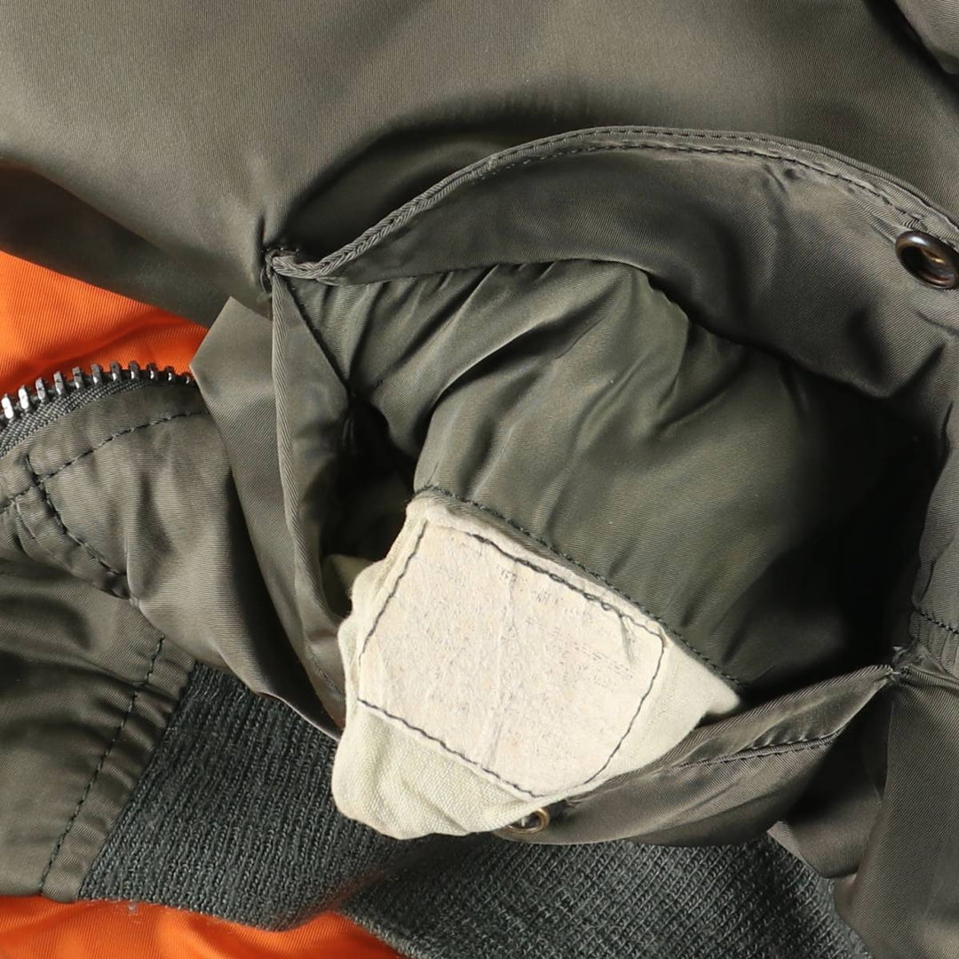 Civilian Alpha MA-1 style padded military flight jacket, medium, men's size M unclear Khaki type Vintage Second Hand