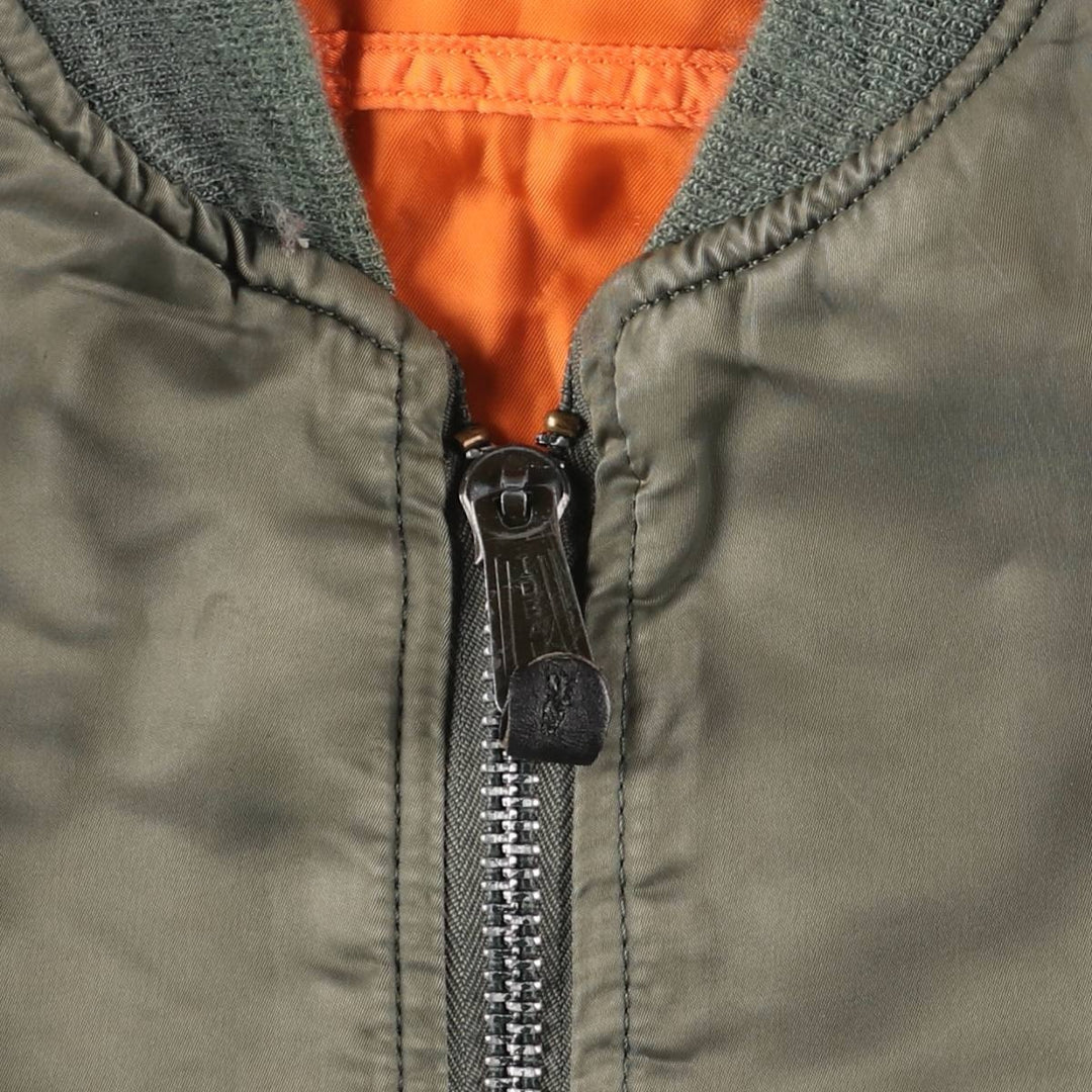 Civilian Alpha MA-1 style padded military flight jacket, medium, men's size M unclear Khaki type Vintage Second Hand