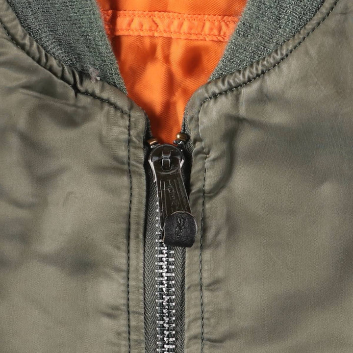 Civilian Alpha MA-1 style padded military flight jacket, medium, men's size M unclear Khaki type Vintage Second Hand
