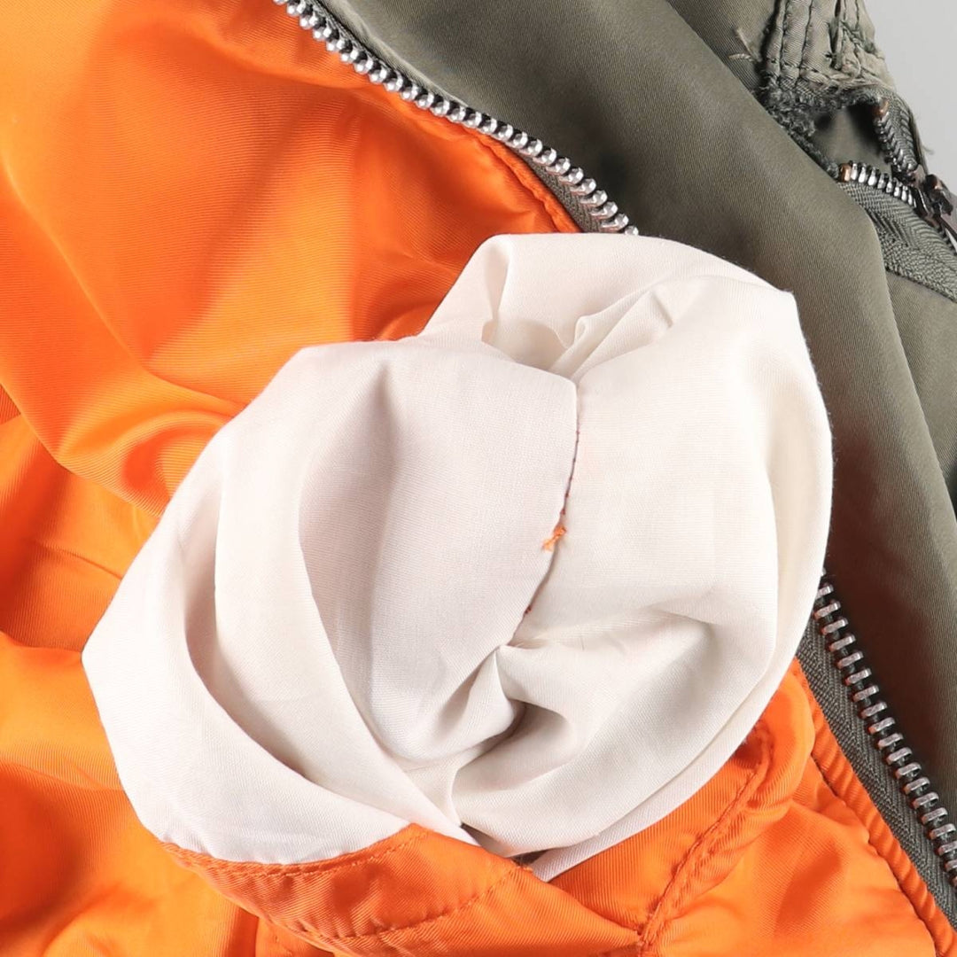 Civilian Alpha MA-1 style padded military flight jacket, medium, men's size M unclear Khaki type Vintage Second Hand