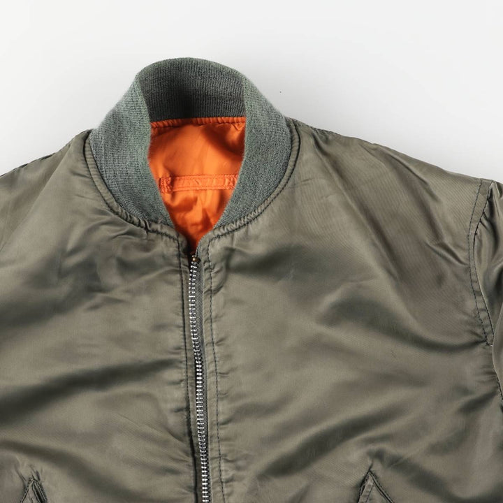 Civilian Alpha MA-1 style padded military flight jacket, medium, men's size M unclear Khaki type Vintage Second Hand