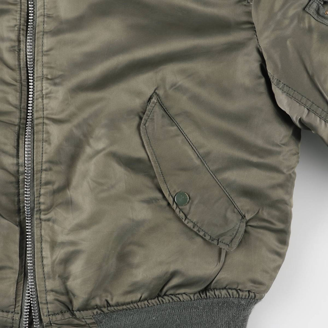 Civilian Alpha MA-1 style padded military flight jacket, medium, men's size M unclear Khaki type Vintage Second Hand