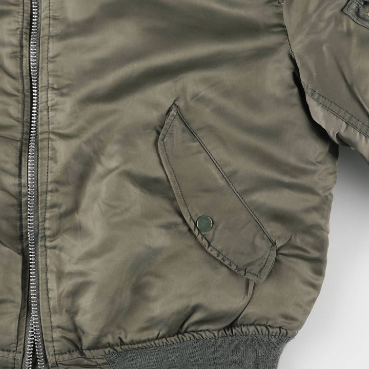 Civilian Alpha MA-1 style padded military flight jacket, medium, men's size M unclear Khaki type Vintage Second Hand