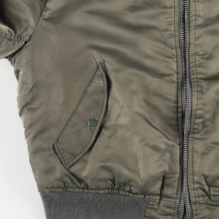 Civilian Alpha MA-1 style padded military flight jacket, medium, men's size M unclear Khaki type Vintage Second Hand