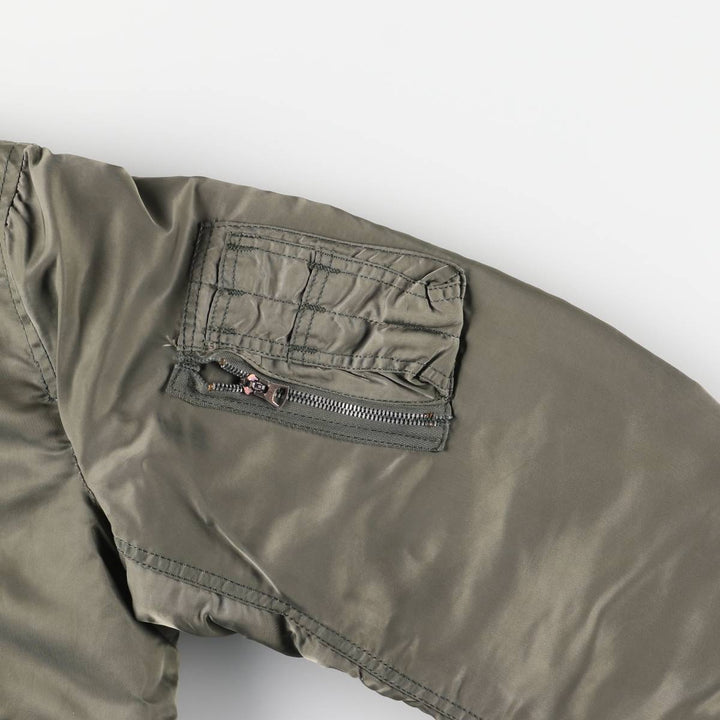 Civilian Alpha MA-1 style padded military flight jacket, medium, men's size M unclear Khaki type Vintage Second Hand