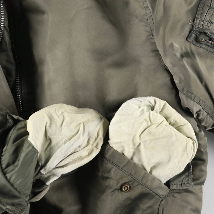 Civilian Alpha MA-1 style padded military flight jacket, medium, men's size M unclear Khaki type Vintage Second Hand