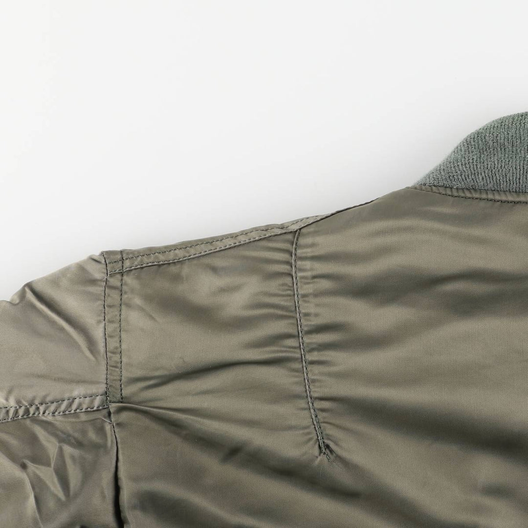 Civilian Alpha MA-1 style padded military flight jacket, medium, men's size M unclear Khaki type Vintage Second Hand
