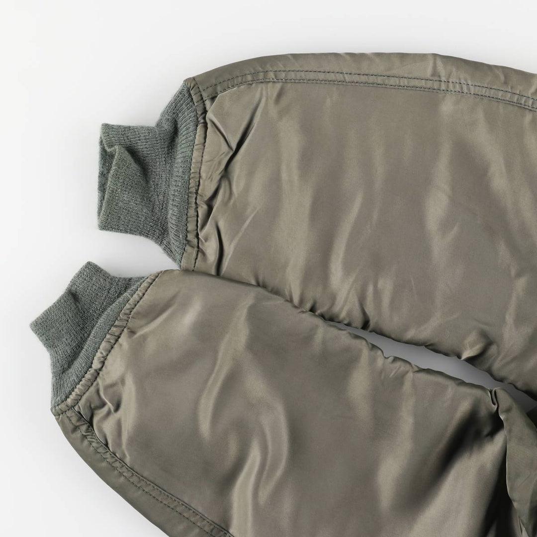 Civilian Alpha MA-1 style padded military flight jacket, medium, men's size M unclear Khaki type Vintage Second Hand
