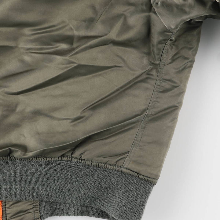 Civilian Alpha MA-1 style padded military flight jacket, medium, men's size M unclear Khaki type Vintage Second Hand