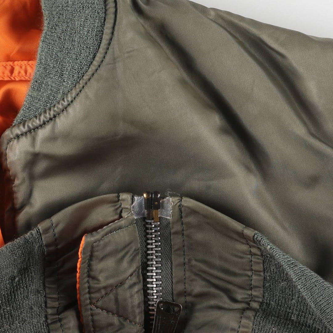 Civilian Alpha MA-1 style padded military flight jacket, medium, men's size M unclear Khaki type Vintage Second Hand