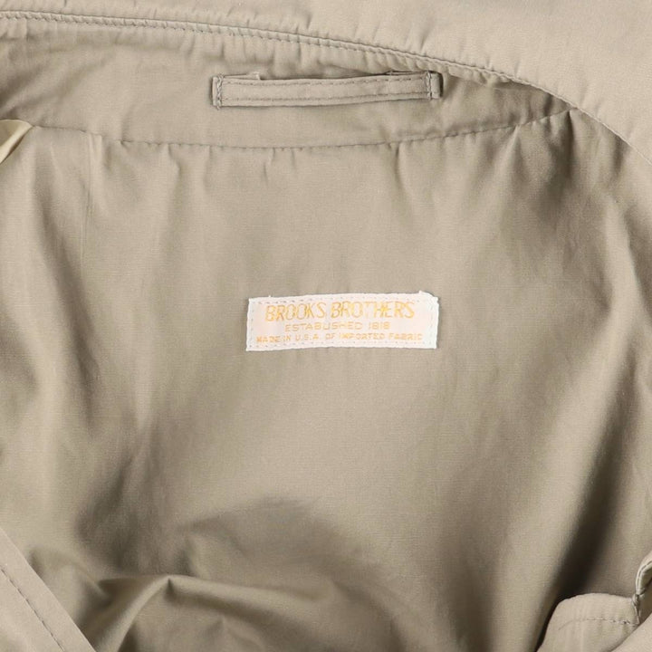 Brooks Brothers Balmacaan Coat, Made in USA, Men's XL polyester Beige type Vintage Second Hand