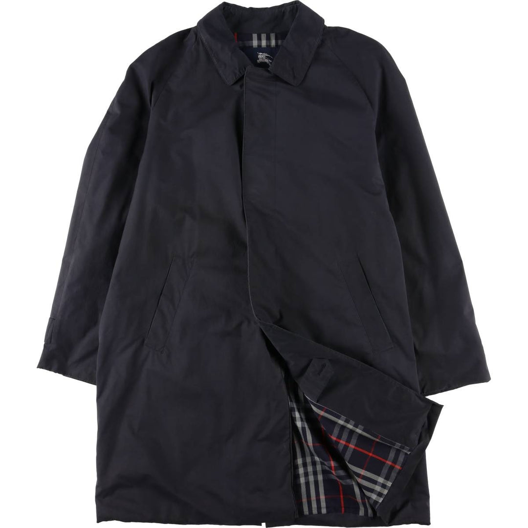 Burberry's BURBERRY LONDON Balmacaan Coat, Made in Spain, Women's Size XS polyester navy blue type Vintage Second Hand