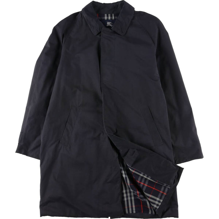 Burberry's BURBERRY LONDON Balmacaan Coat, Made in Spain, Women's Size XS polyester navy blue type Vintage Second Hand