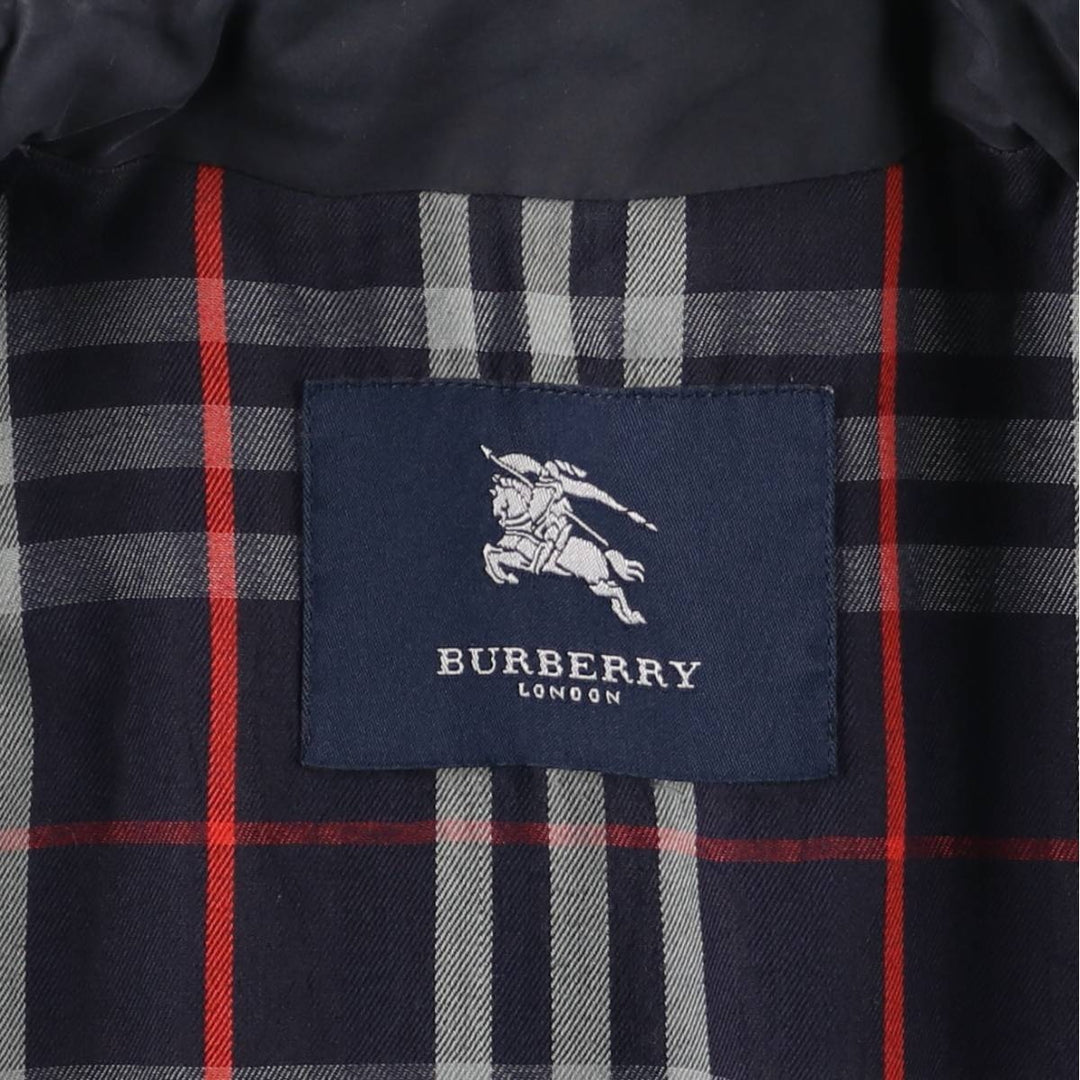 Burberry's BURBERRY LONDON Balmacaan Coat, Made in Spain, Women's Size XS polyester navy blue type Vintage Second Hand