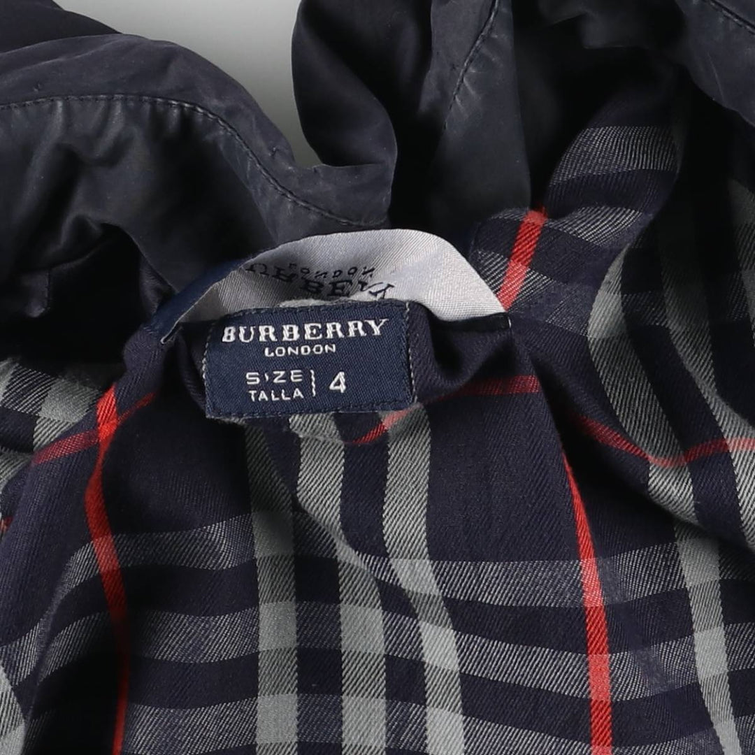 Burberry's BURBERRY LONDON Balmacaan Coat, Made in Spain, Women's Size XS polyester navy blue type Vintage Second Hand