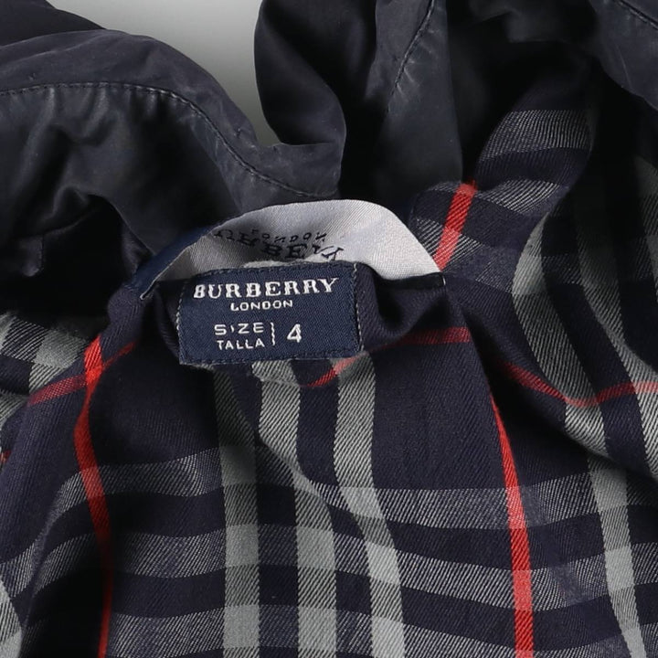 Burberry's BURBERRY LONDON Balmacaan Coat, Made in Spain, Women's Size XS polyester navy blue type Vintage Second Hand