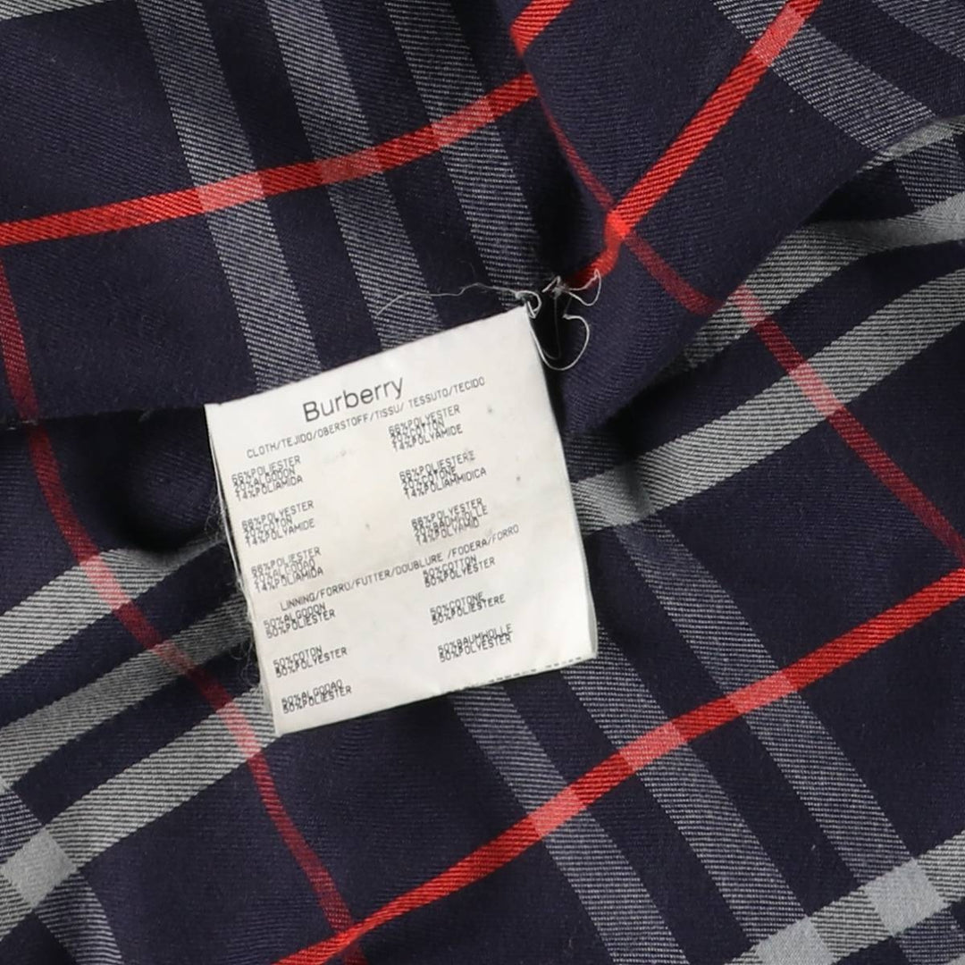 Burberry's BURBERRY LONDON Balmacaan Coat, Made in Spain, Women's Size XS polyester navy blue type Vintage Second Hand