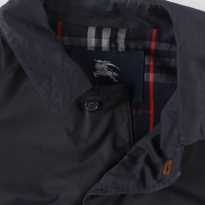 Burberry's BURBERRY LONDON Balmacaan Coat, Made in Spain, Women's Size XS polyester navy blue type Vintage Second Hand